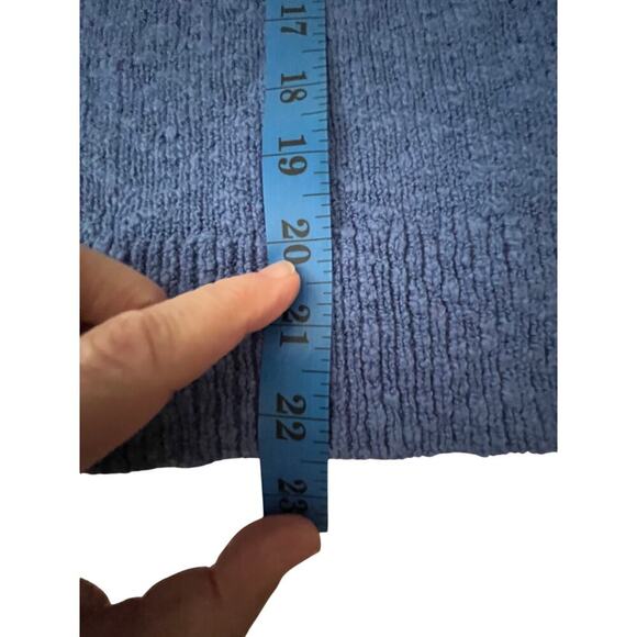 J.Crew Sweater Small Blue 100% Cotton V Neck Textured Knit Long Sleeve Casual - Picture 12 of 12